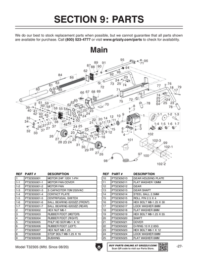 Part Diagram for T32305