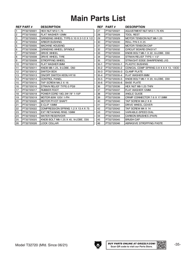 Part Diagram for T32720
