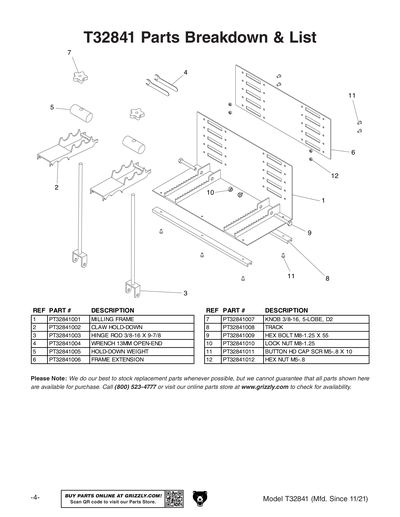 Part Diagram for T32841