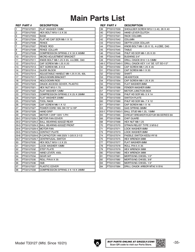 Part Diagram for T33127