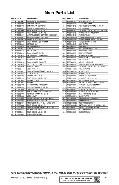Part Diagram for T33304