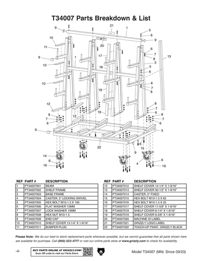 Part Diagram for T34007