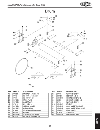 Part Diagram for W1740
