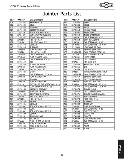 Part Diagram for W1741