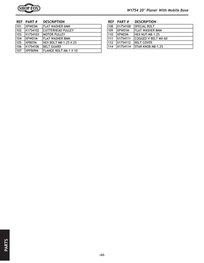 Part Diagram for W1754