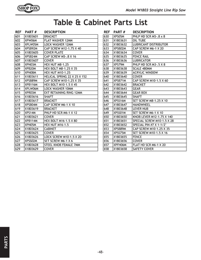 Part Diagram for W1803