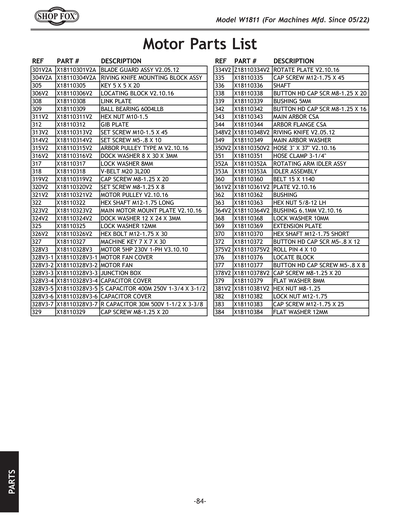 Part Diagram for W1811