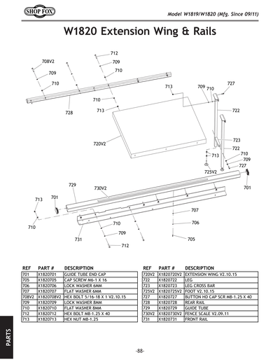 Part Diagram for W1819