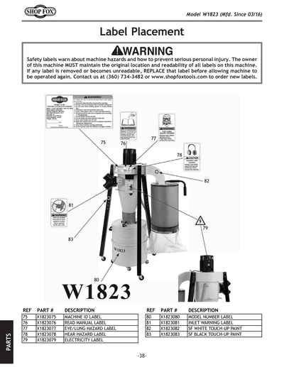 Part Diagram for W1823