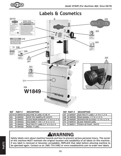 Part Diagram for W1849