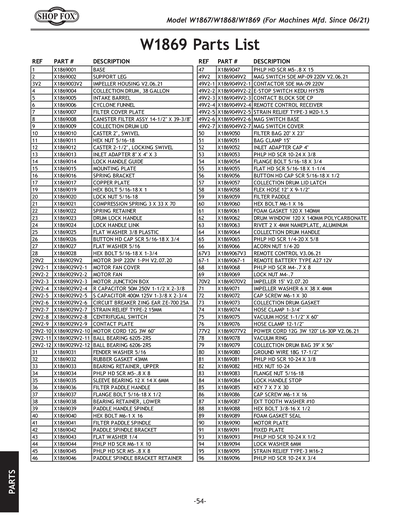 Part Diagram for W1868