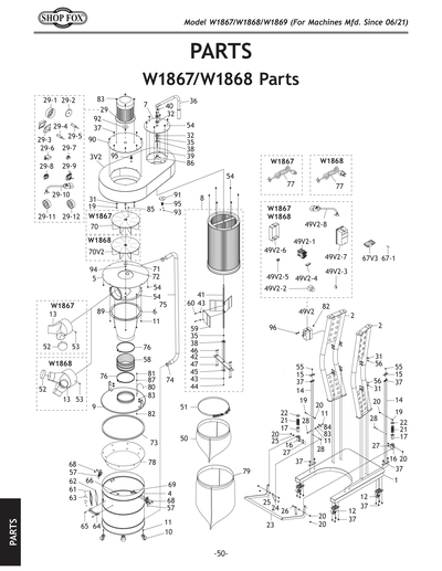 Part Diagram for W1869