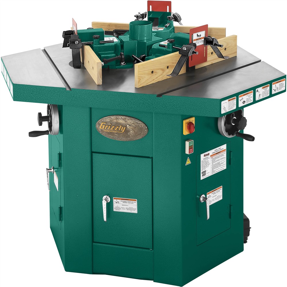 Grizzly G9933 - 3 HP Three-Spindle Shaper - Grizzly Industrial, Inc.