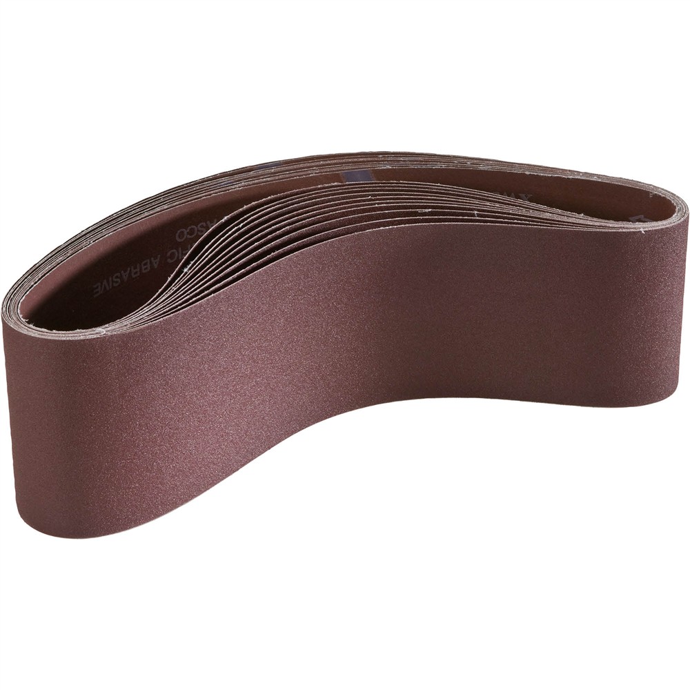Premium 4x24 Inch Sanding Belts – 10-Pack, 100-Grit, Aluminum Oxide, Made In USA