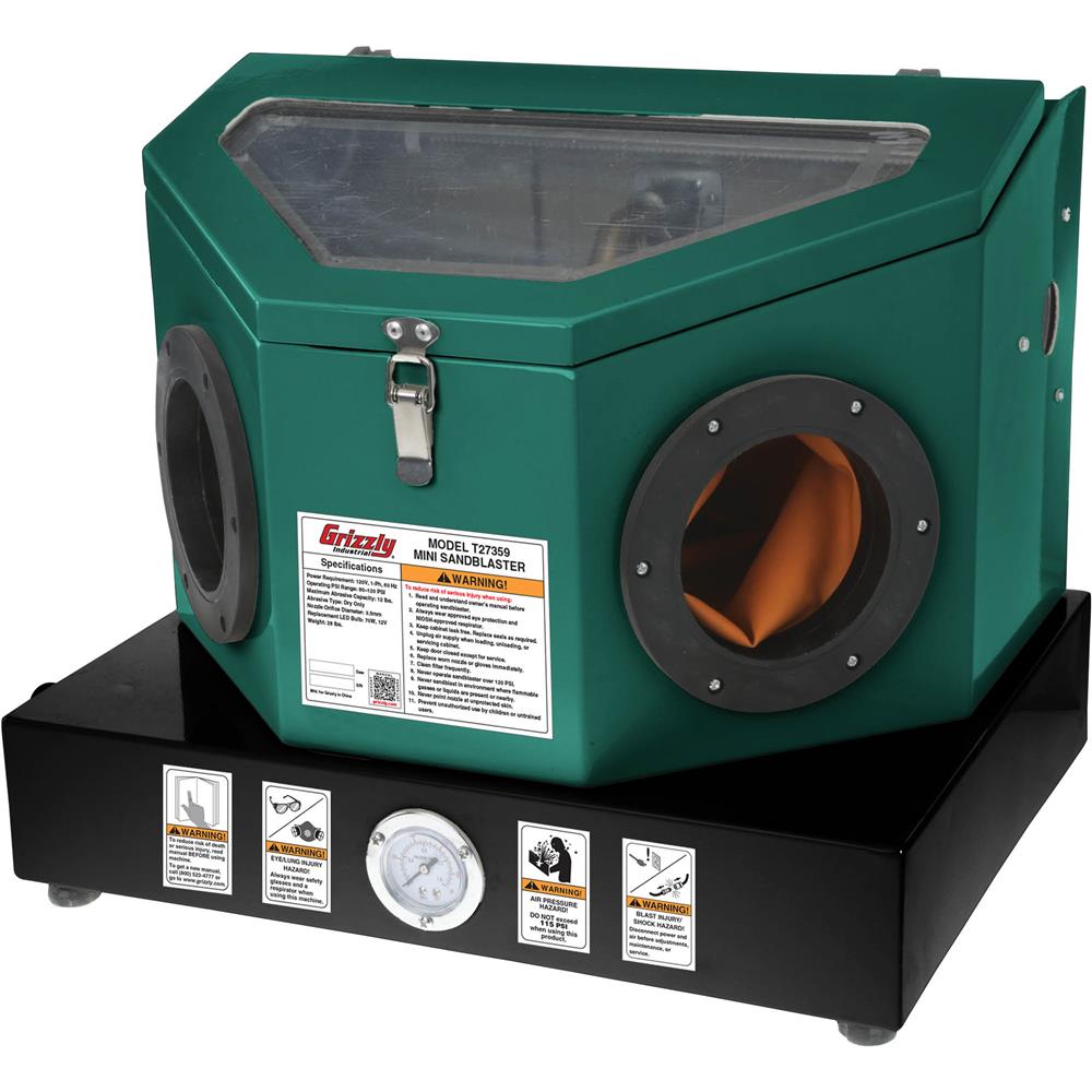 Grizzly T27359 - Mini Sandblasting Cabinet - Grizzly Industrial, Inc.
