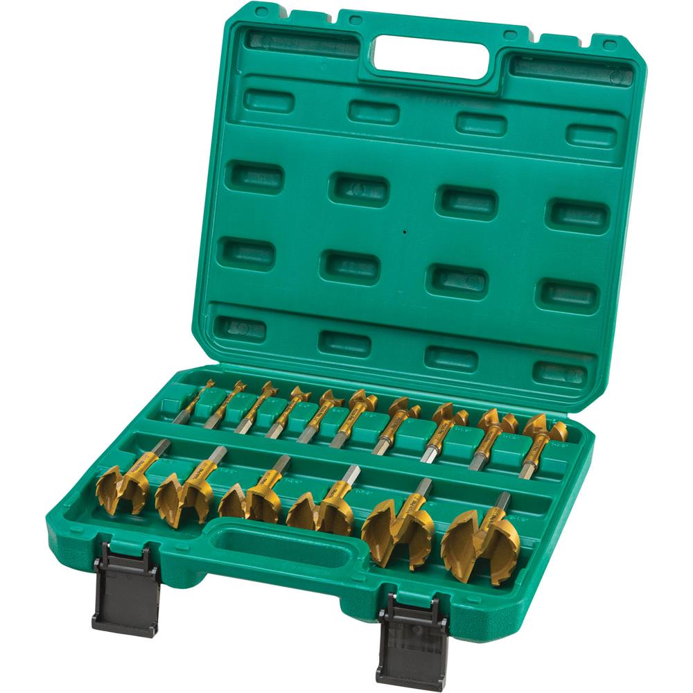 Grizzly PRO T33695 - Titanium Coated Hex Shank Forstner Bit Set