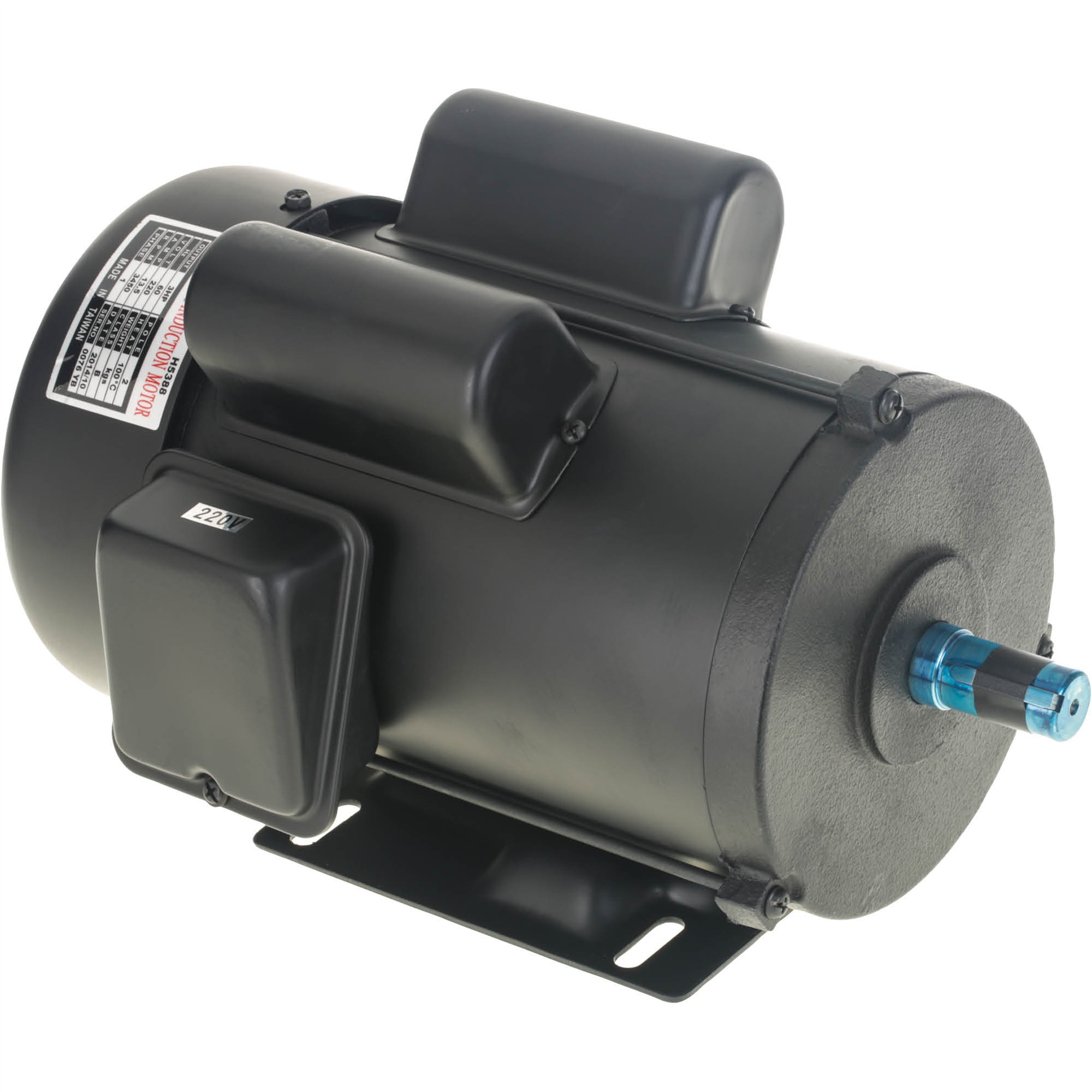 Bips 1/3 HP Electric Motor For Air Compressor – 3450 RPM, 115/230V, Single Phase, 5/8" Shaft, ODP
