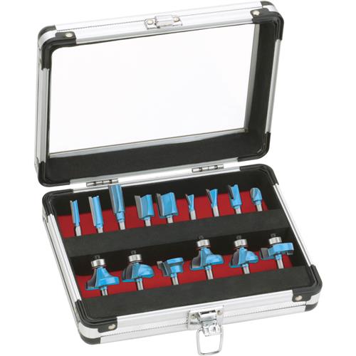 Image for Woodstock D4073 - 15-Pc. Router Bit Set In Aluminum Case, 1/4" Shank