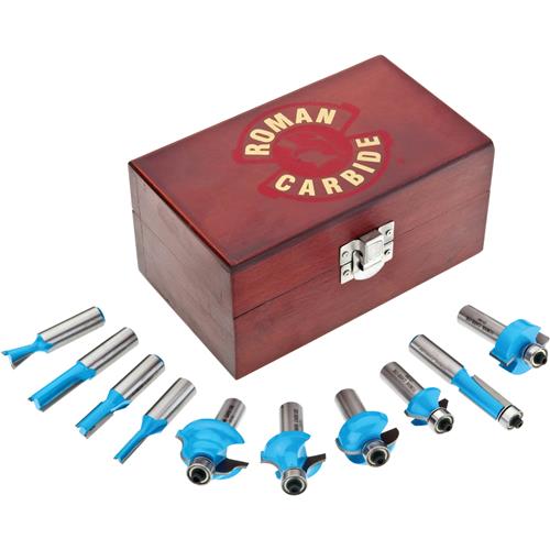 Image for Roman Carbide DC1639A - 10 pc. General Purpose Router Bit Set 1/2" Shank