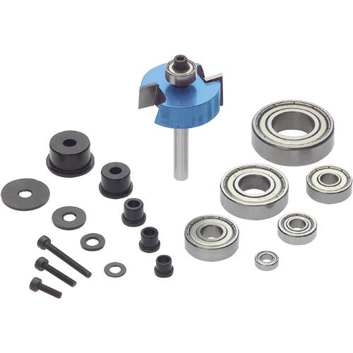 Image for Roman Carbide DC1827 - Deluxe 1/2" Rabbeting Set with 7 Bearings 1/4" Shank