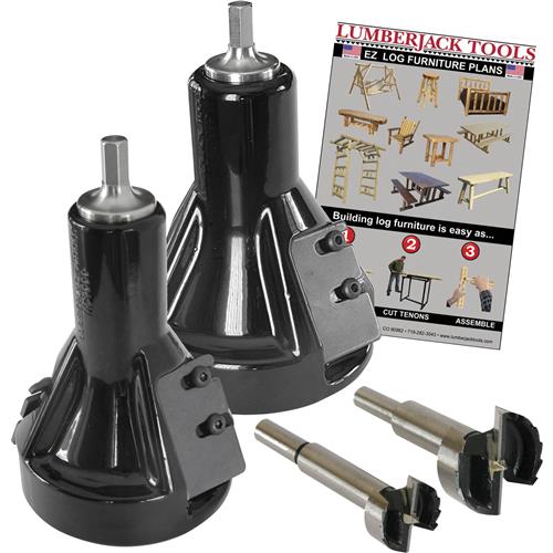 Image for Lumberjack Tools T26560 - Commercial Series Kit - 60 Degree Tenon Cutter Set