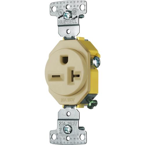 Image for Hubbell T28412 - 20 Amp 250V Single-Phase Single Receptacle