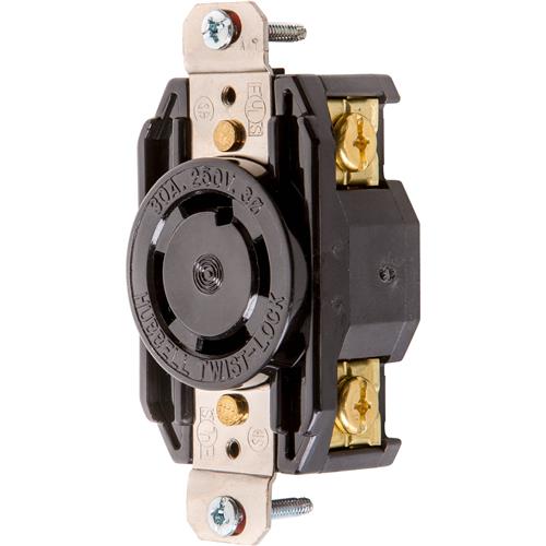 Image for Hubbell T28433 - 30 Amp 250V NEMA L15-30 3-Phase Twist Lock Receptacle