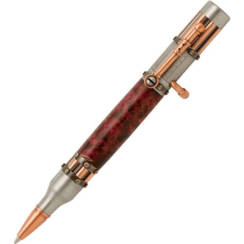 Image for PSI T28689 - Steampunk Bolt Action Pen Kit - Antique Pewter and Copper
