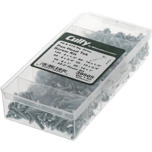 Image for Minerallac T28807 - #8 & #10 Pan Head Square Drive Tek Screw Kit, 381 pc.
