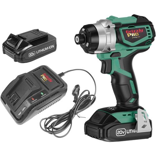 Image for Grizzly PRO T30291X2 - 20V Impact Driver Kit with 2 Li-Ion Batteries & Charger