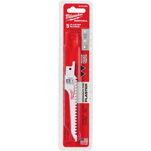 Image for Milwaukee T31277 - SAWZALL 5" 6TPI Plaster Blade - 5Pk