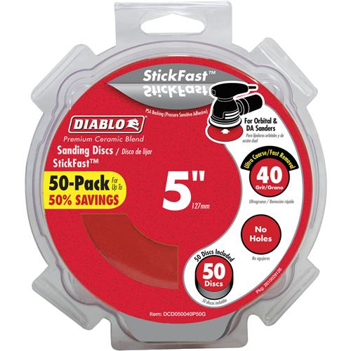 Image for Diablo T33530 - 5" 40 Grit (Ultra Coarse) ROS StickFast™ Discs 50 Pk