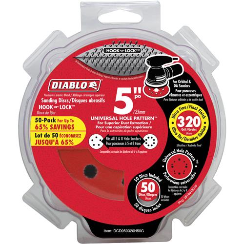 Image for Diablo T33545 - 5" 320 Grit (Super Fine)  ROS Hook & Lock Discs 50 Pk