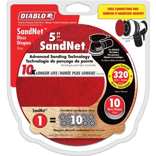 Image for Diablo T33563 - 5" 320 Grit (Ultra Fine) SandNet™ Discs with Connection Pad 10 Pk