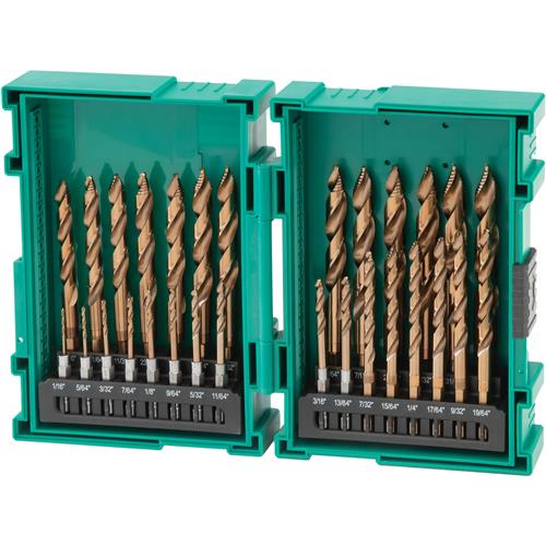 Image for Grizzly PRO T34017 - 29 Pc. M35 Cobalt Step Point Drill Bit Set