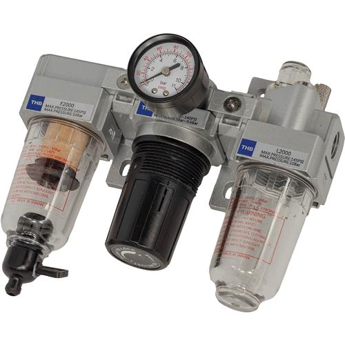 Image for Grizzly T34260 - 1/4" Filter/Regulator/Lubricator 150 PSI