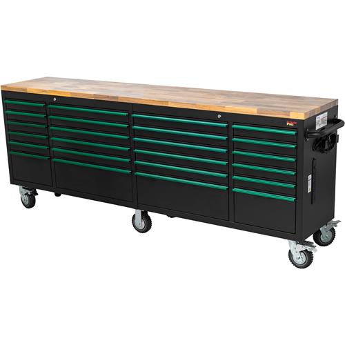 Image for Grizzly PRO T34623 - 96" 24-Drawer Tool Cabinet w/ Outlets